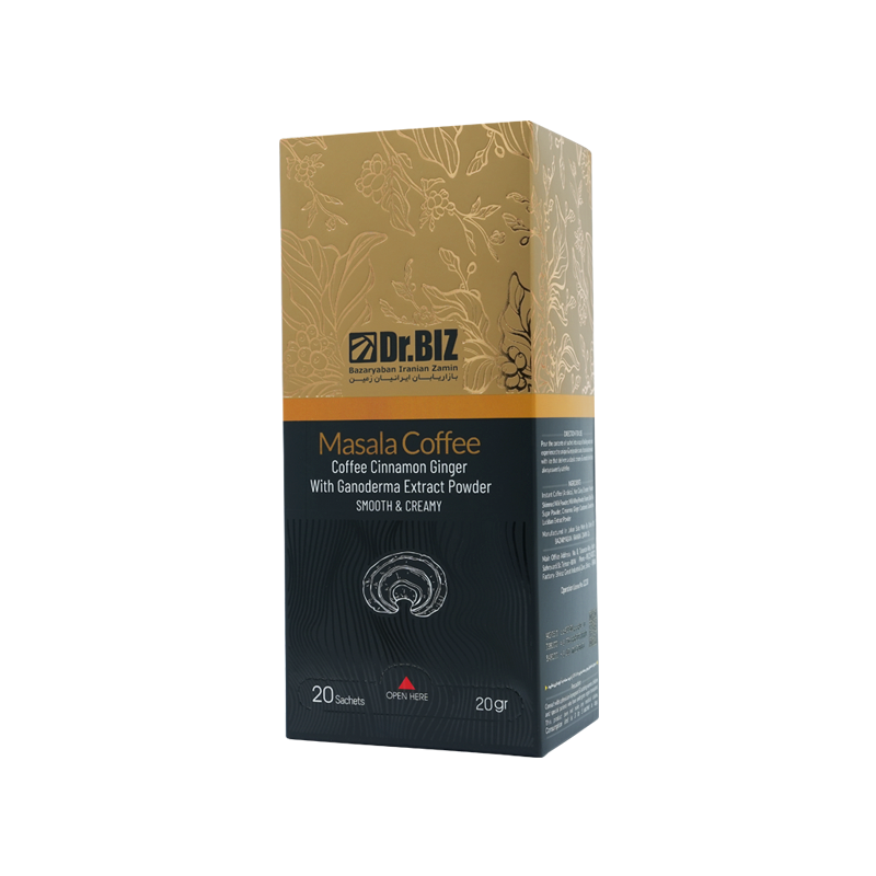 قهوه ماسالا با قارچ گانودرما ۲۰ عددی (قهوه)